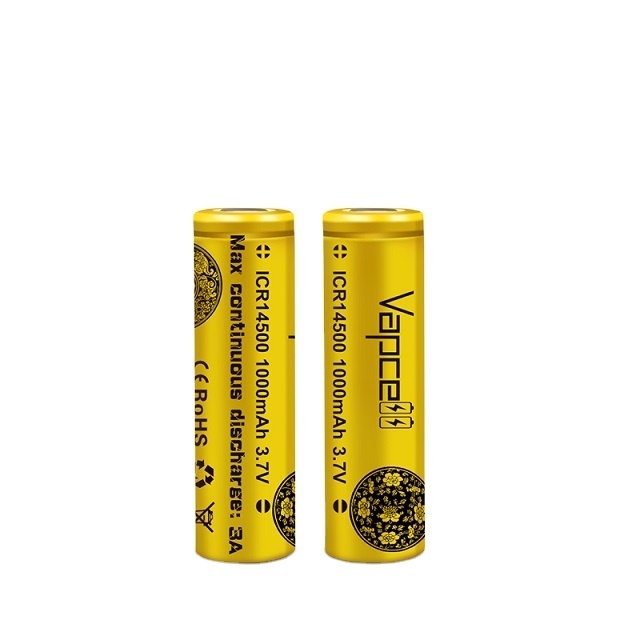 AA size battery stable performance 14500 1000mah 3A flat top battery 14500 3.6V flashlight storage battery 14500