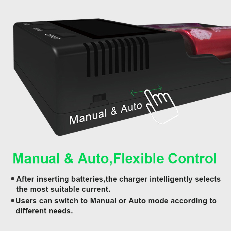 Powerful  vapcell S4 plus fast Charger Fast Smart Battery Charger 3A/slot 12A in total with storage car battery