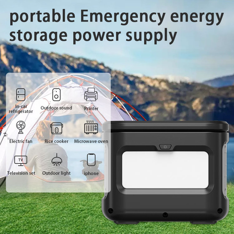 Mini Portable Power Station Emergency Backup Battery With AC/DC/USB Charging Output