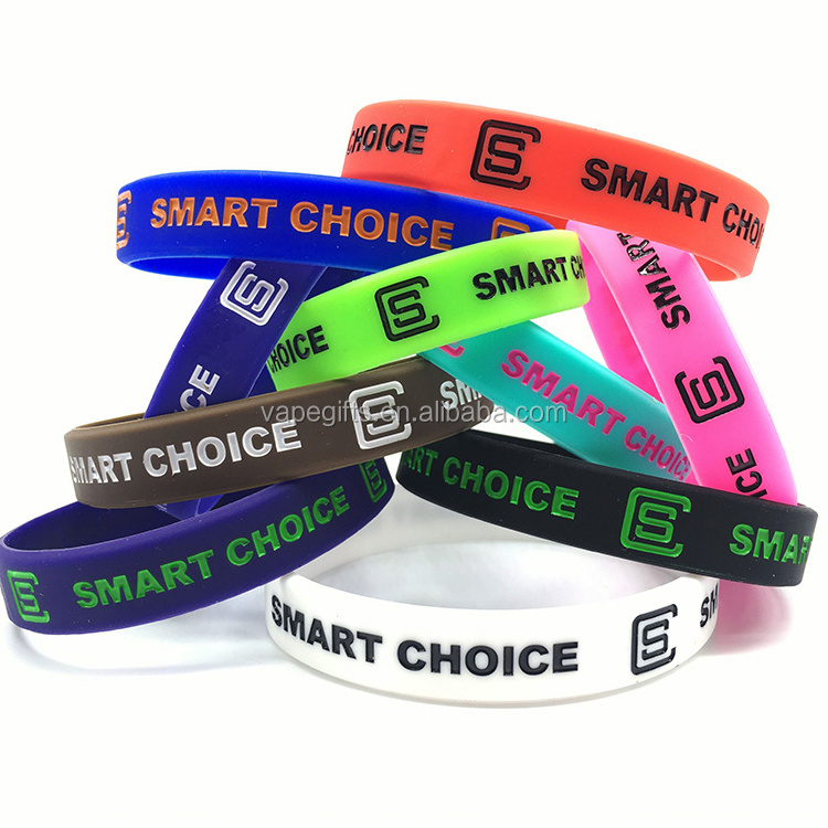 Bulk Cheap Custom Design Logo Printed Wrist band Promotional Wristband Personalised Silicone Bracelets Customized