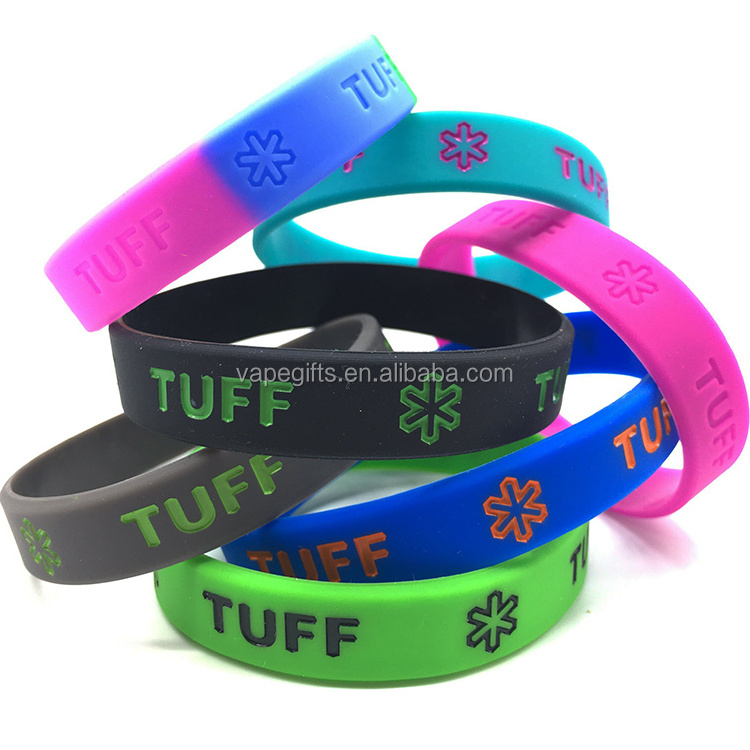 Bulk Cheap Custom Design Logo Printed Wrist band Promotional Wristband Personalised Silicone Bracelets Customized