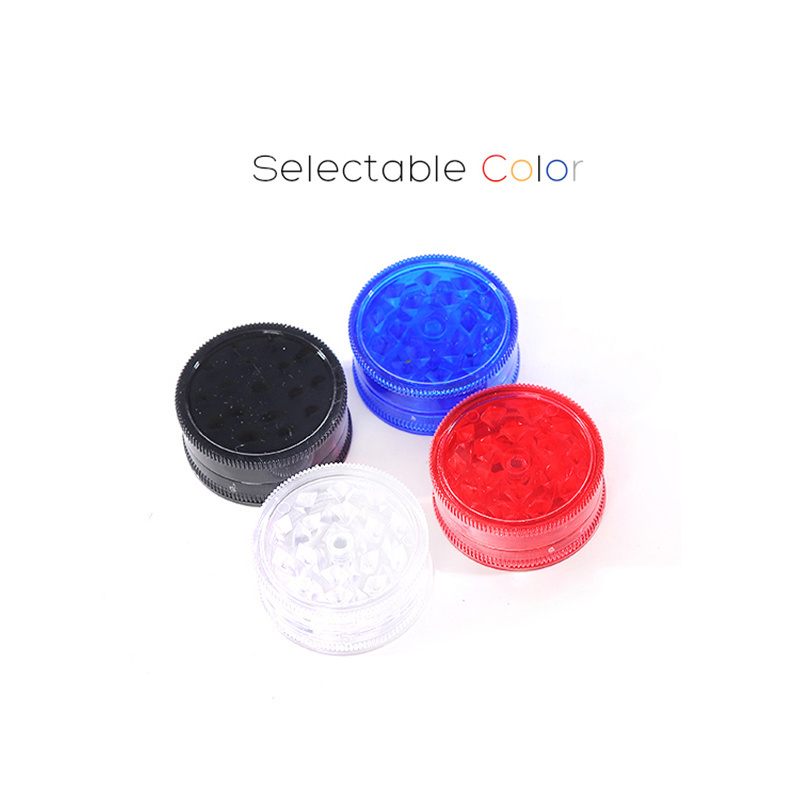 Erliao 3 layer 60mm plastic herb grinder JL-116J Custom Acrylic GrinderHot Sale Tobacco Storage Herb Grinder