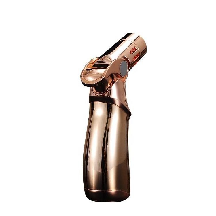 Vapruz New Design Windproof Zinc Alloy Refillable Jet Flame Torch Cigar Lighter With V Cutter