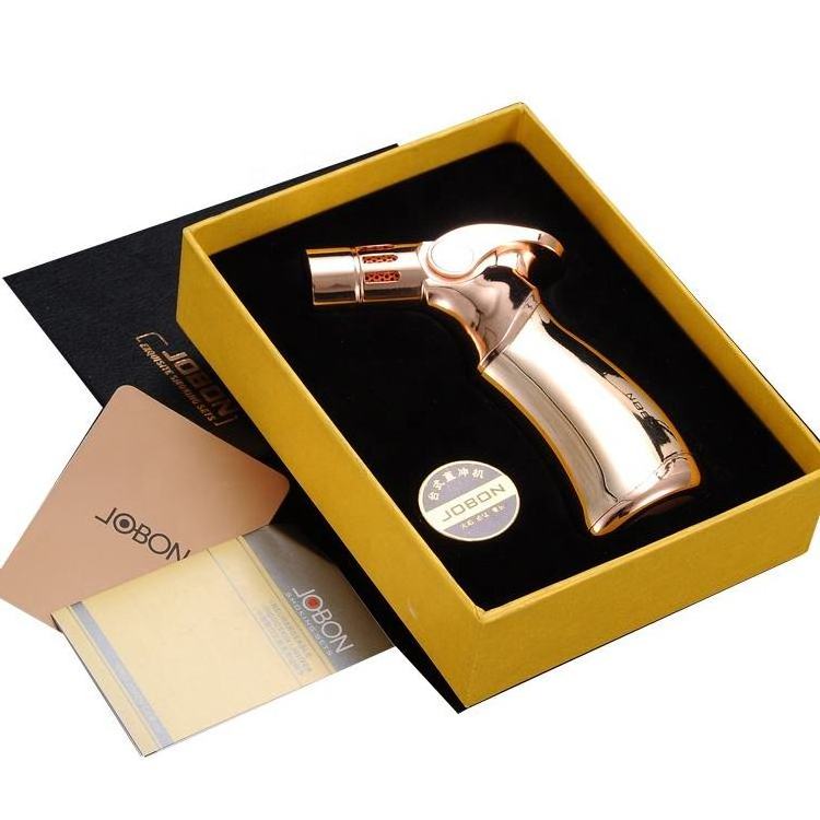 Vapruz New Design Windproof Zinc Alloy Refillable Jet Flame Torch Cigar Lighter With V Cutter