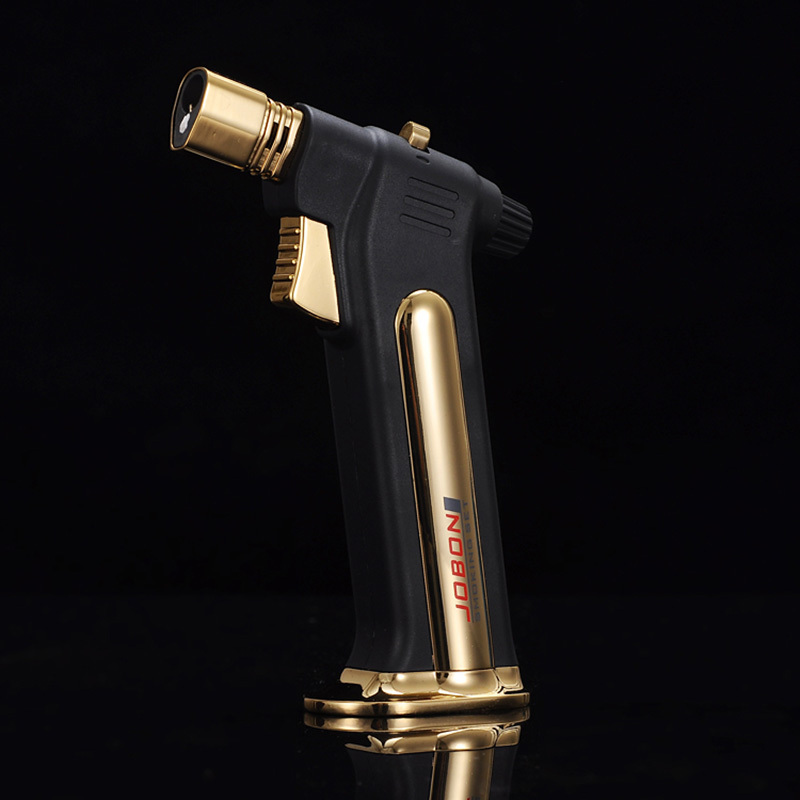 JL-083V Wholesale Micro Blue Flame Custom Logo BBQ Refillable Torch Lighter Windproof Cigar Lighter Empty Gas