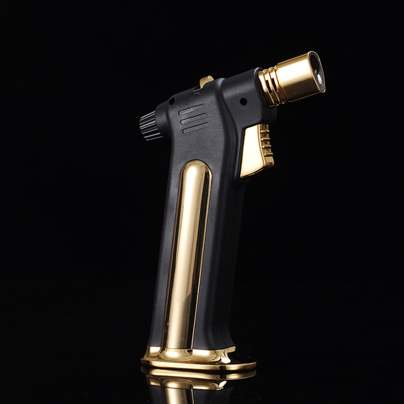 JL-083V Wholesale Micro Blue Flame Custom Logo BBQ Refillable Torch Lighter Windproof Cigar Lighter Empty Gas