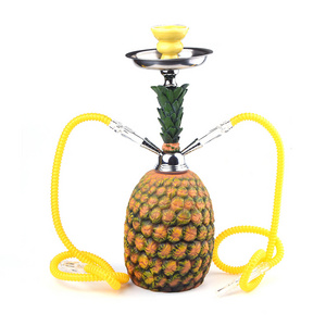 Pineapple Hookah Middle East Arabia Shisha Set Fruit Double Hose Resin Shisha Hookah