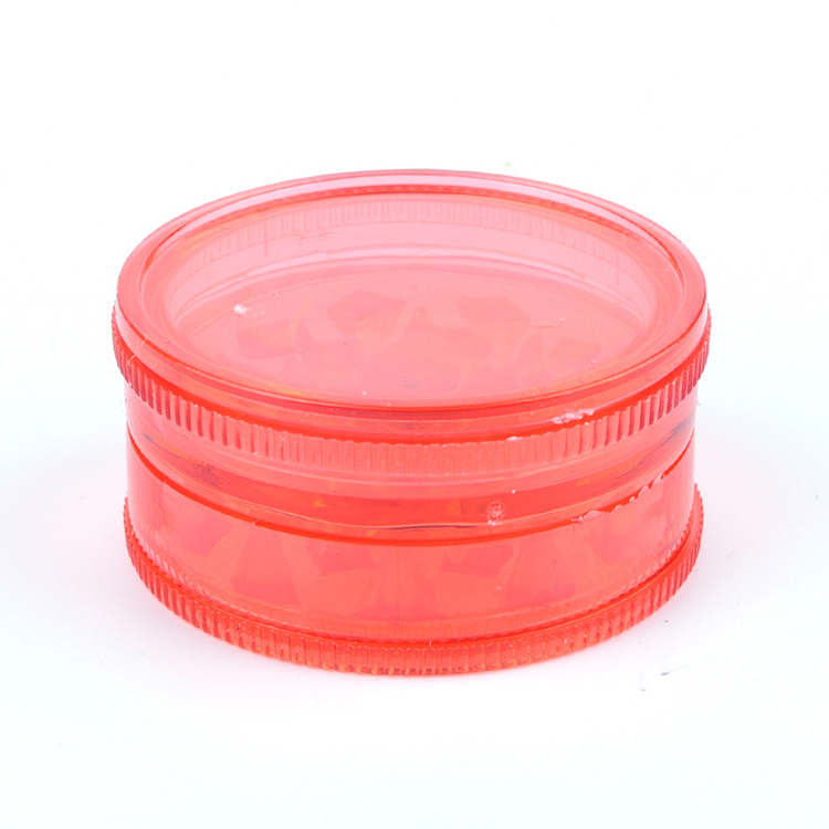 Erliao 3 layer 60mm plastic herb grinder JL-116J Custom Acrylic GrinderHot Sale Tobacco Storage Herb Grinder