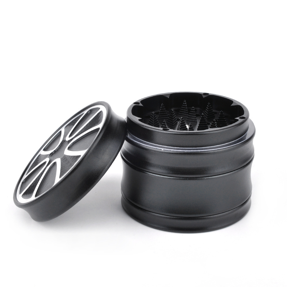 Vapruz New Design Portable Aluminum Alloy Tobacco Herb Grinder Teeth 4 Parts Hand Grinder Machine