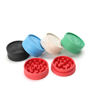 JL-800J Wholesale Custom Smoking Accessories 2 Layer Biodegradable Fiber Material Plastic Manual Dry Herb Grinder