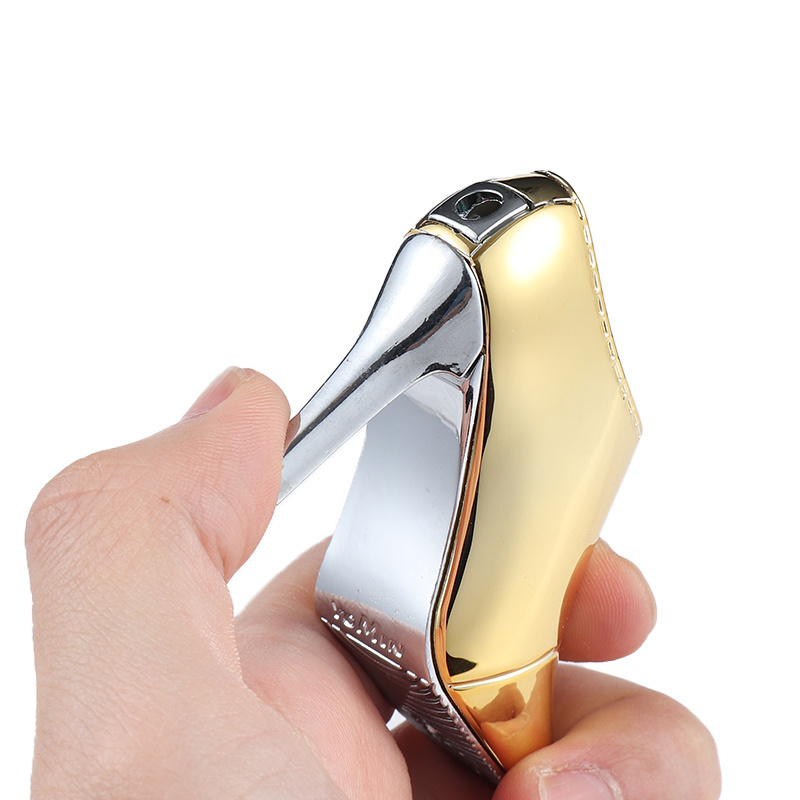 Wholesale Novelty Type Women's High Heels Style Lighter Smoking Accessories Easy Use Windproof Gas Lighter