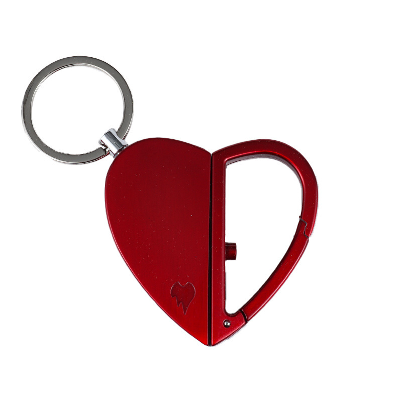 Multiple Color Fashion Heart Shape Lady Girls Wpman Key Chain Lighter Windproof Cute Wire Cigarette Lighter