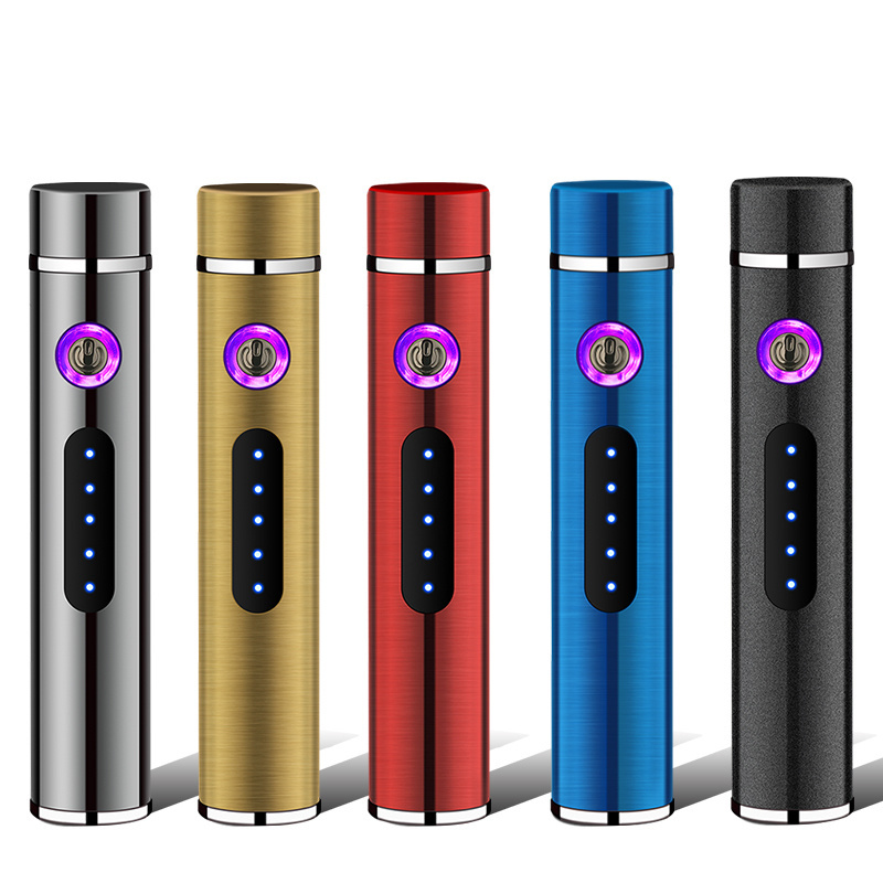 Vapruz JL-990V cylindrical touch switch battery status mini electric lighter usb dual arc lighter