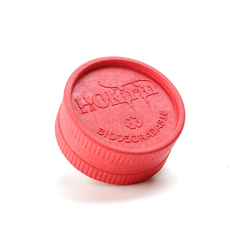 Wholesale Hot Selling Plant Fiber Custom Logo 7 Colors Pink Biodegradable Plastic Herb Grinder Smoking Accessory