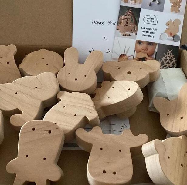 12 pcs Wooden Animal Wall hook furniture Knobs for Nursery Drawers Cabinets Kid's Room Dresser