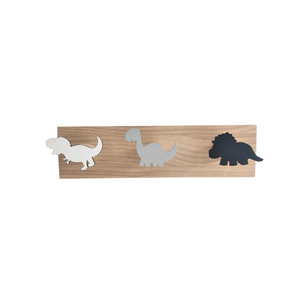 Wooden Dinosaur Animal shape Hook Rack Clothes Hook towel hook rack for nursery kids home decoration