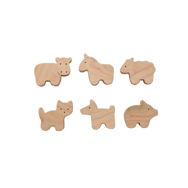 Nursery Wooden Animals Hooks Knobs For Kid Dresser Drawers, Pulls for Kids Room - Forest, Safari, Australian, Sea Animals