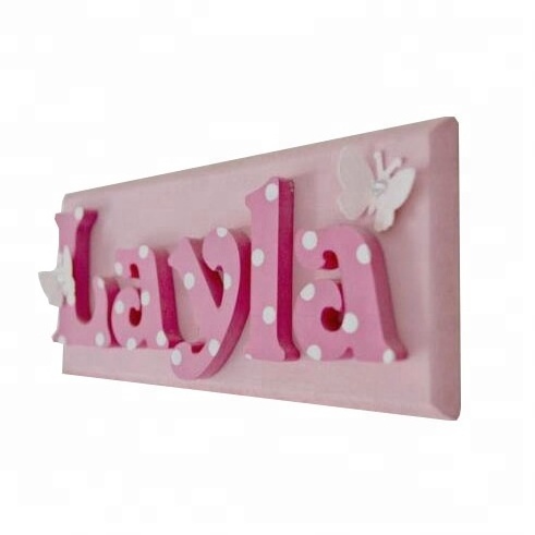 Personalized Name Wooden Door Sign Plaques for Nursery Decor MDF Material for Home Christmas and Birthday Wall Decoration