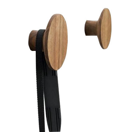 Wooden beech round wall hook coat towel hook