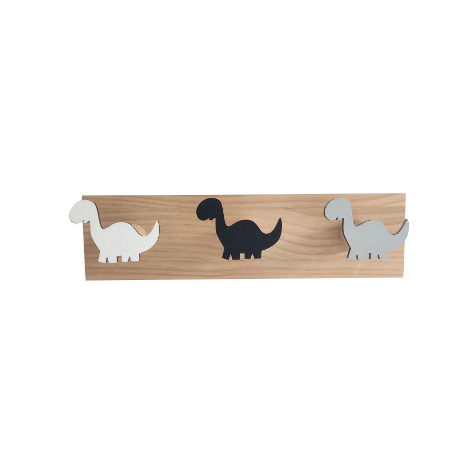 Wooden Dinosaur Animal shape Hook Rack Clothes Hook towel hook rack for nursery kids home decoration