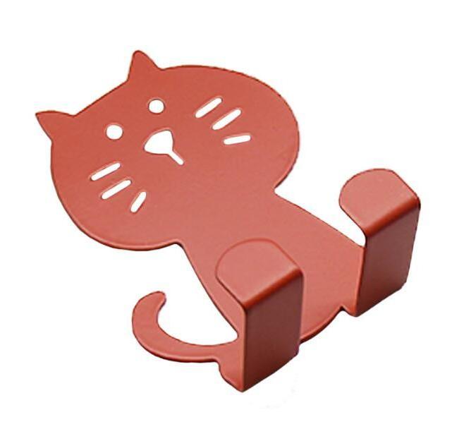 Cartoon Kitten Hook Wall Hanging Door Rear Hanging Clothes Hook Bathroom Wall Traceless Strong Adhesive Bedroom Dormitory hook