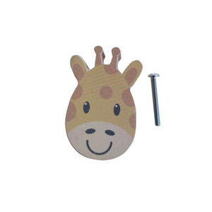 Wooden Animal Giraffe Knob for Nursery Dresser and Cabinets Wooden Buttons Pulls for Kids' Furniture Drawer