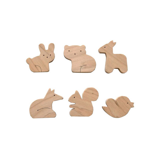 Nursery Wooden Animals Hooks Knobs For Kid Dresser Drawers, Pulls for Kids Room - Forest, Safari, Australian, Sea Animals