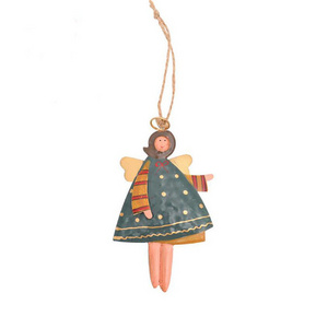 Christmas decoration creative iron hand-painted angel pendant country vintage  Christmas angel hanging decoration