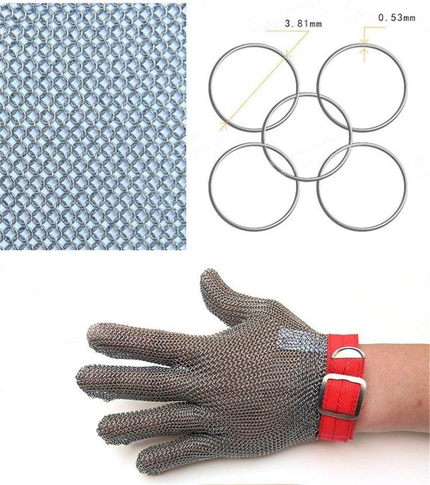 Cut Resistant Working Stainless Steel Mesh Glove Stainless Steel Butcher Glove Protect Your Hands from Meat Slicer