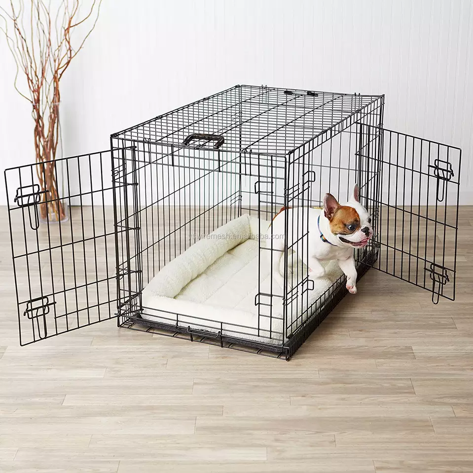 Wholesale Single&Double Doors Pets Cages Foldable Dogs Wire Crates/Kennels