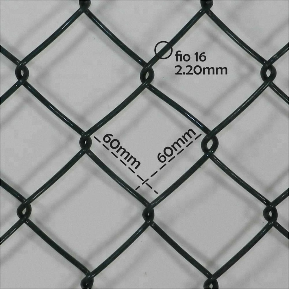 Black Vinyl Coating Chain Link Fence Gate with Latches for Pets