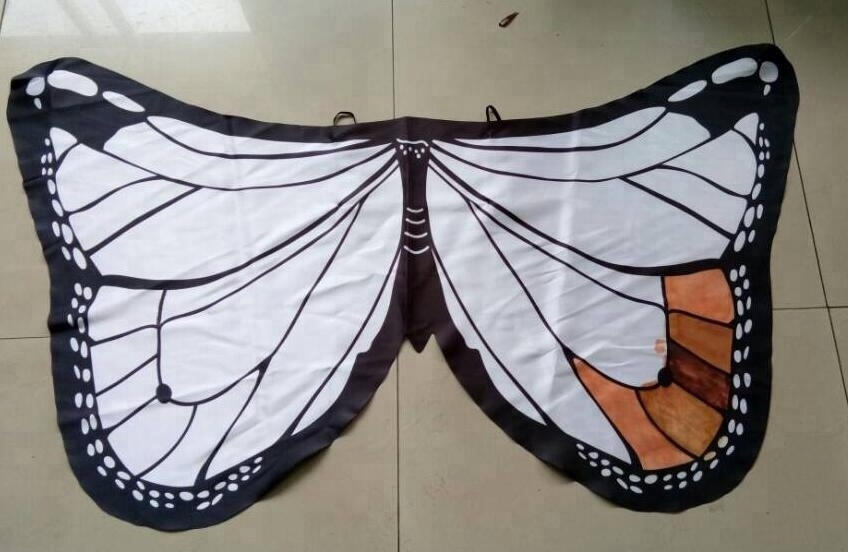 New Trend Dress Up Shalw Costume Educational DIY Monarch Butterfly Wing Cape for Kids