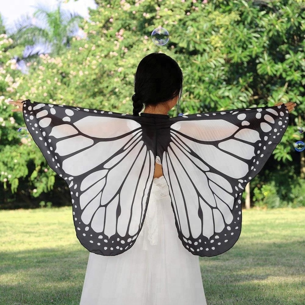 New Trend Dress Up Shalw Costume Educational DIY Monarch Butterfly Wing Cape for Kids