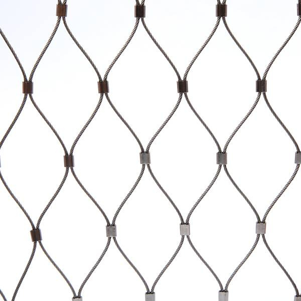 Flexible Stainless Steel Rope Diamond Ferruled Architectural Wire Mesh for Peacock Aviary Enclosure