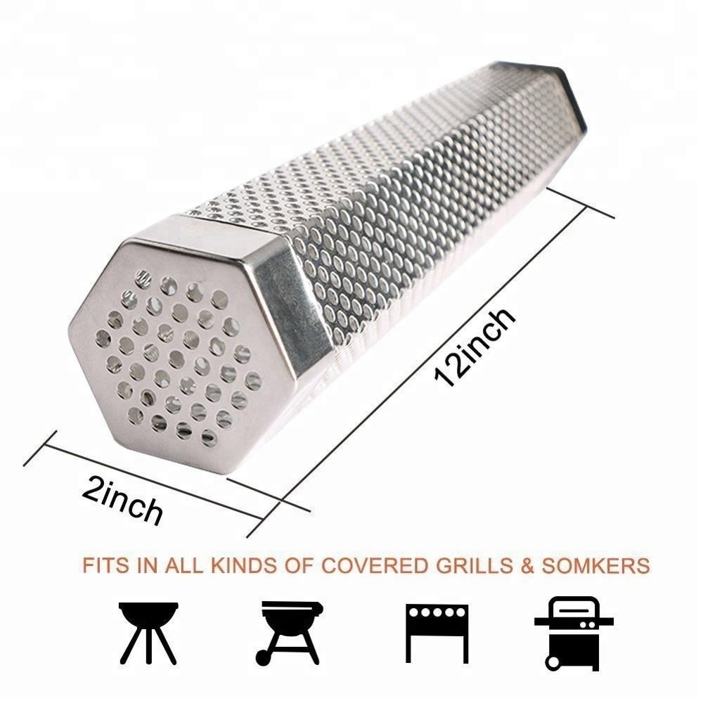 Anping 6 12 inch Hexagonal Stainless Steel BBQ Wood Pellet Somker Tube