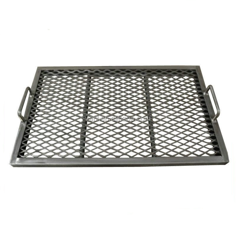 Heavy Duty Metal Outdoor BBQ Cooking Portable Fire Pit Grilling Grate