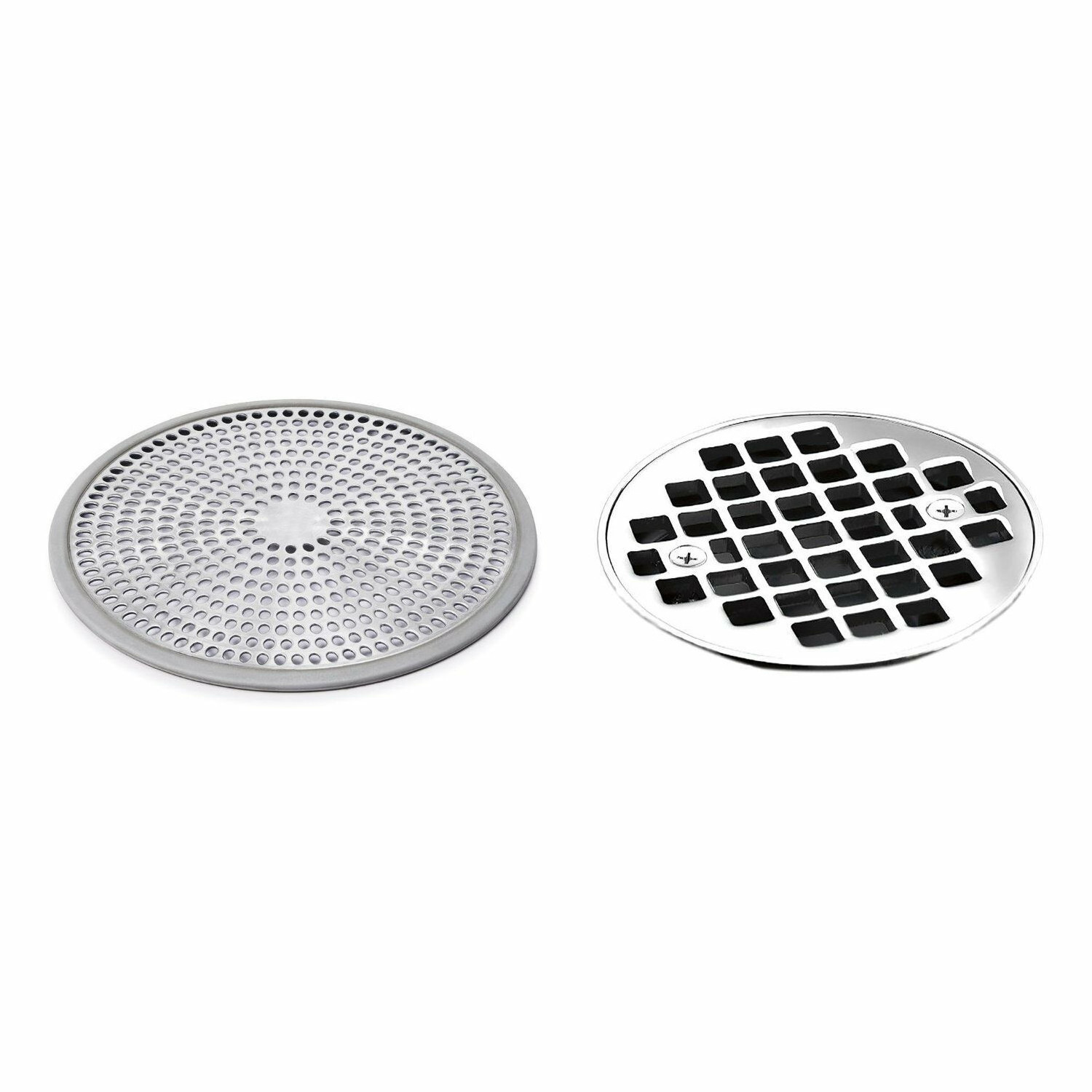 6 Pack Silicone Drain Cover Sink Stainless Steel Floor Drain Cover for Bathroom