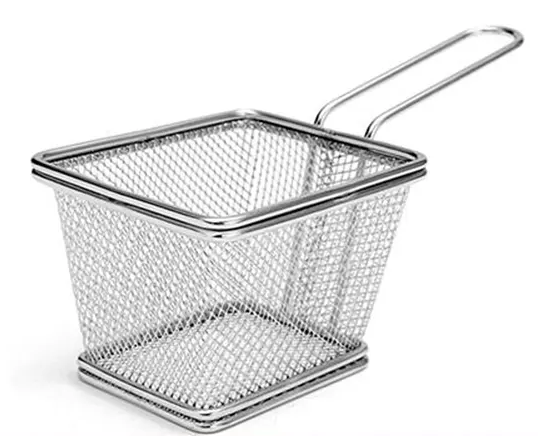 Stainless Steel Product Mini French Fry Basket For Fried Chip& Chicken powder steel 'chain machine'