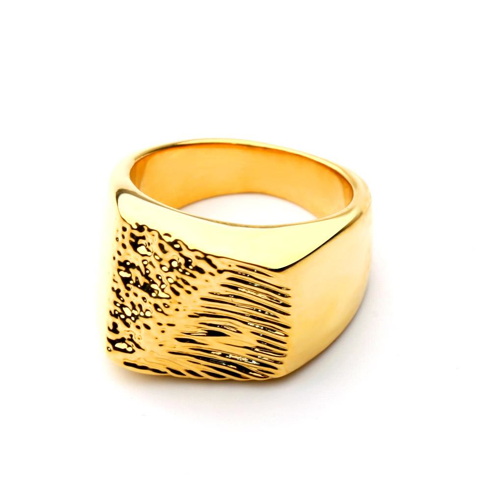 Natural Rock Texture Ring Gold Color Statement Rings For Women Fashion Jewelry Bague Accessories Anillos Mujer