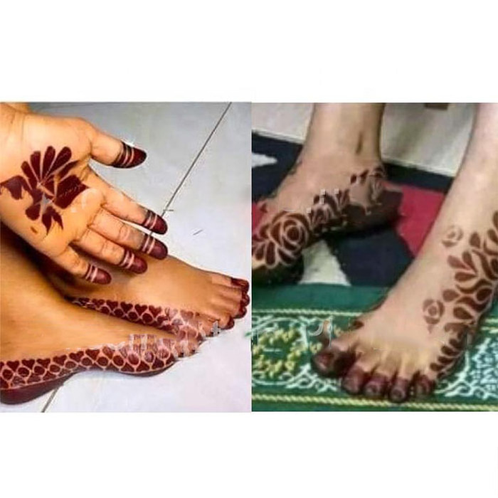 Customize Wholesale Price DIY henne pied et main design flower mehndi tattoo stickers designs