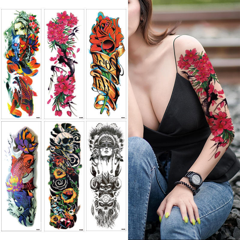 Customize Wholesale Price Large Size Full Arm Temporary Tattoos For Men And Women Custom Tattoo Stickers For Adult Waterproof