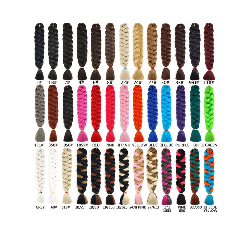 Long Straight Chemical fiber low temperature silk Hair Bundles African Dreadlocks Crochet Jumbo Braiding Hair