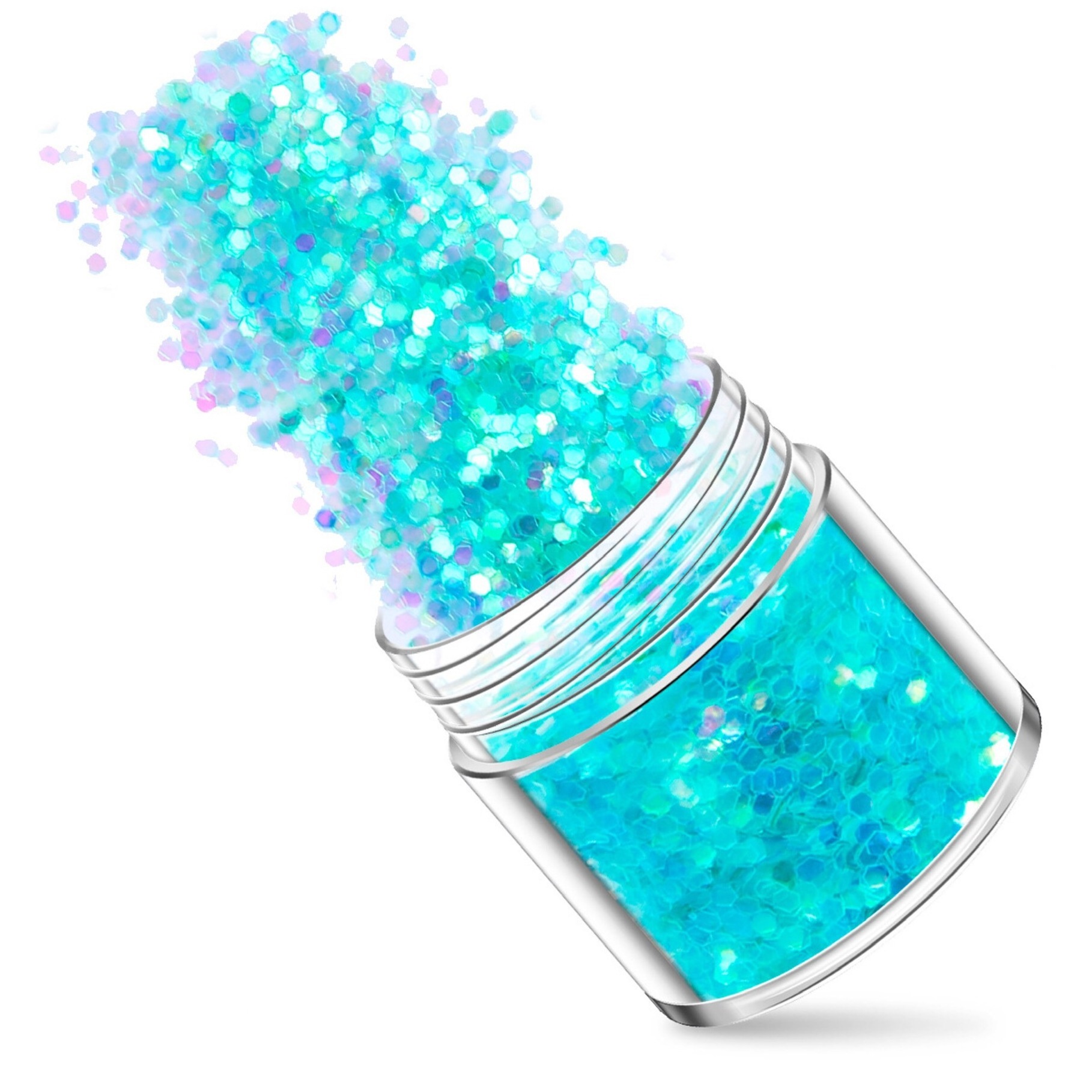 Light blue nail art set 12 colors mixed nail art sequin glitter powder glitter gradient laser powder