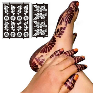 Customize Wholesale Price DIY henne pied et main design flower mehndi tattoo stickers designs