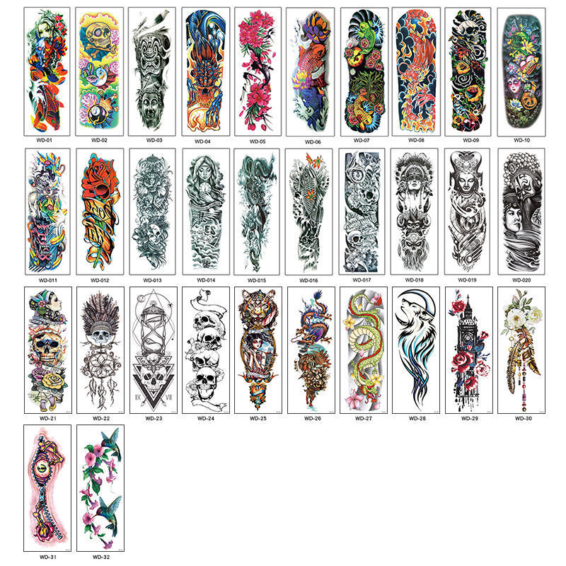 Customize Wholesale Price Large Size Full Arm Temporary Tattoos For Men And Women Custom Tattoo Stickers For Adult Waterproof