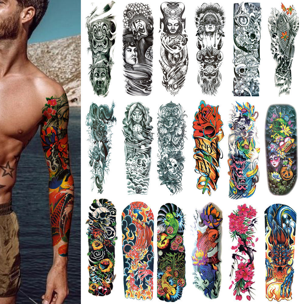 Customize Wholesale Price Large Size Full Arm Temporary Tattoos For Men And Women Custom Tattoo Stickers For Adult Waterproof