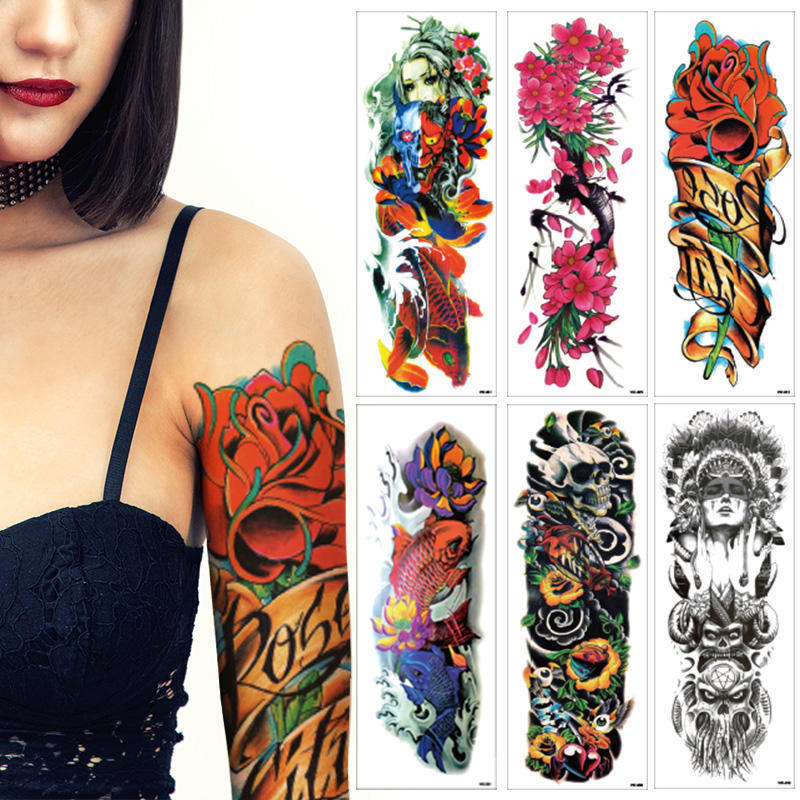 Customize Wholesale Price Large Size Full Arm Temporary Tattoos For Men And Women Custom Tattoo Stickers For Adult Waterproof