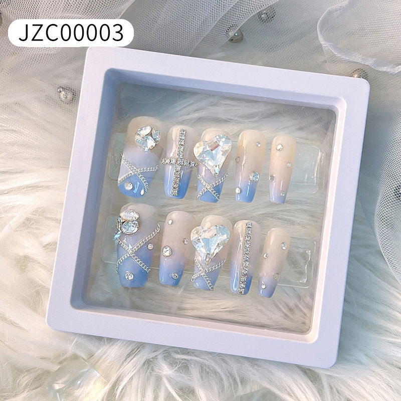 24Pcs Wholesale Price Transparent Gel x Full Cover Extension Curved Handmade Press On Nails Soft Gel Long Nail Tips