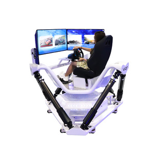 3 Three Screen Driving Arcade Game Machine 9D VR Simulador De Conduction Carreras 6DOF Simulator Arcade Racing Car