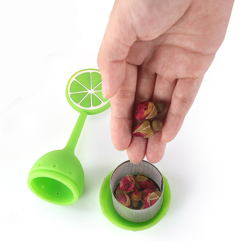 Silicone Handle Stainless Steel Tea Strainer Steeper Fine Mesh Loose Tea Infusers for Loose Tea